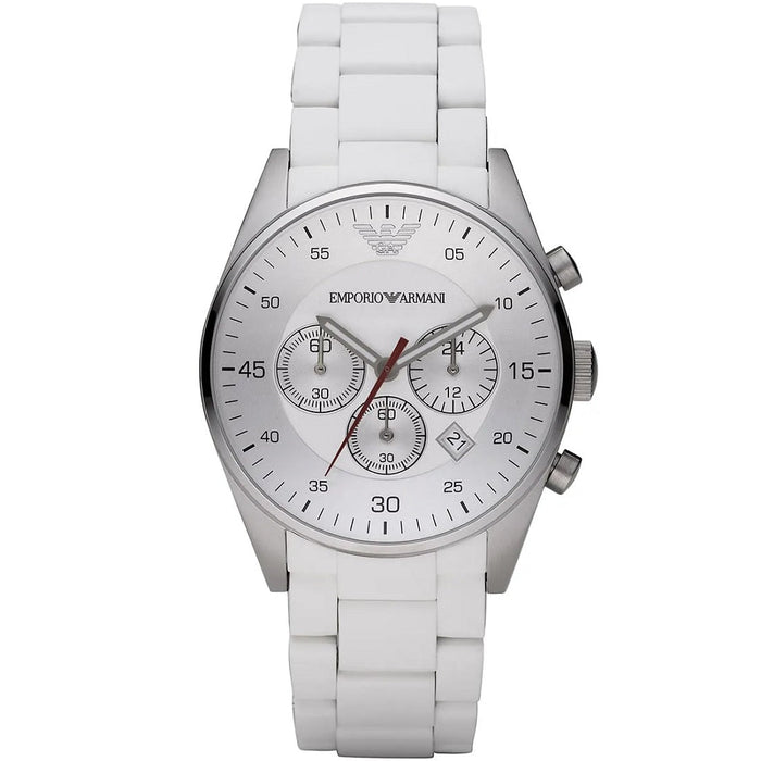 Emporio Armani AR5859 Sportivo Men's White Silicone Watch