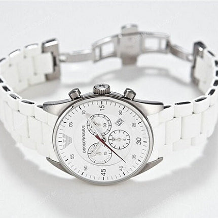 Emporio Armani AR5859 Sportivo Men's White Silicone Watch