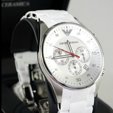 Emporio Armani AR5859 Sportivo Men's White Silicone Watch