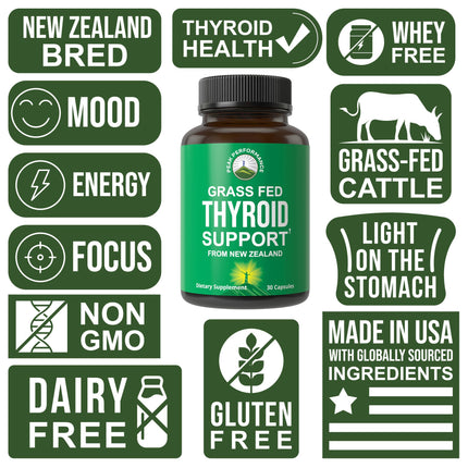 Raw Desiccated Thyroid Supplement | Grass-Fed NZ Beef Neck & Thyroid Capsules