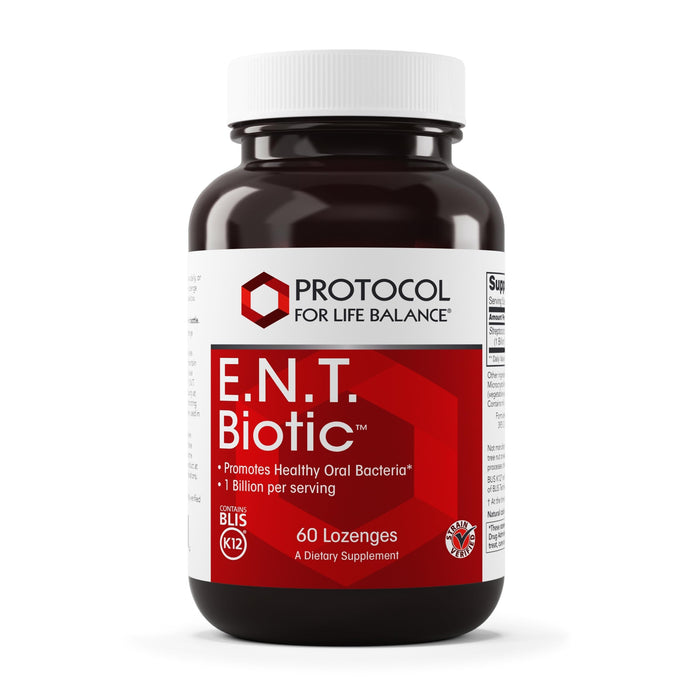 PROTOCOL FOR LIFE BALANCE E.N.T. Biotic Probiotic Lozenge – 1B CFU, Oral & Throat Health, 60 Lozenges