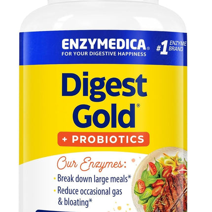 Enzymedica Digest Gold + Probiotics — 2-in-1 Digestive Enzymes & Probiotics, 180 Count