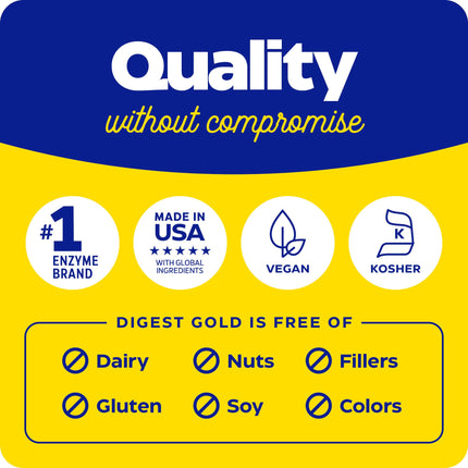 Enzymedica Digest Gold + ATPro — Maximum Strength Digestive Enzymes, 240 Capsules