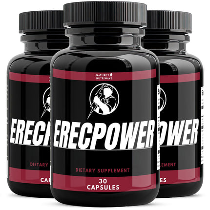 Nature's NutriWave ErecPower - 100% Natural Men's Wellness (30 Capsules) - Made in USA