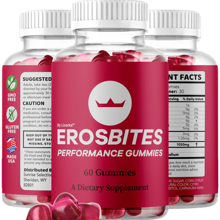 (2 Pack) Eros Bites Gummies - Original Formula - Maximum Strength - 120 Gummies for 2 Months
