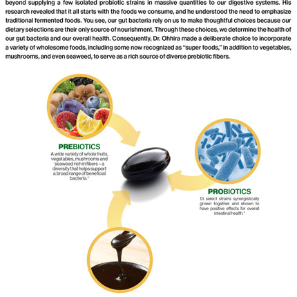 Dr Ohhira's Probiotics Original by Essential Formulas — 3-Year Fermented Prebiotics, Postbiotic Metabolites, 60 Capsules