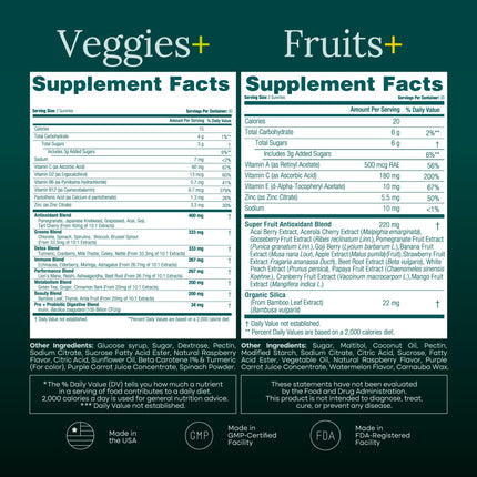 Etta Vita 120 Chews Super Greens Gummies | 9 Superfruits & 30 Veggies