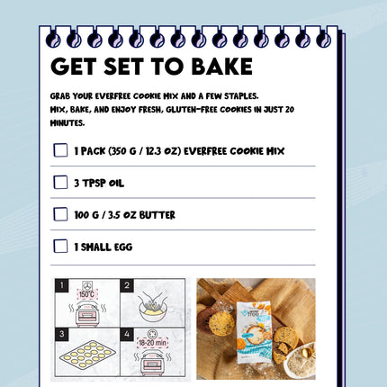 EverFree Gluten-Free Cookie Mix - 350g | Pack of 3