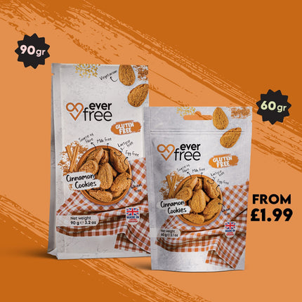 EverFree Cinnamon Gluten-Free Cookies - 90g | Pack of 3