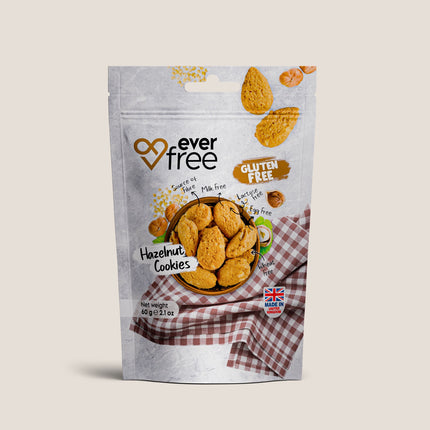 EverFree Hazelnut Gluten-Free Cookies - 90g | Pack of 3