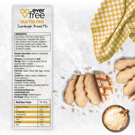 EverFree Gluten-Free Sourdough Bread Mix - 350g | Pack of 3