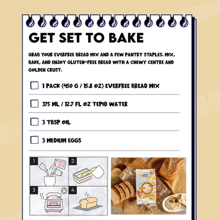 EverFree Gluten-Free Sourdough Bread Mix - 350g | Pack of 3