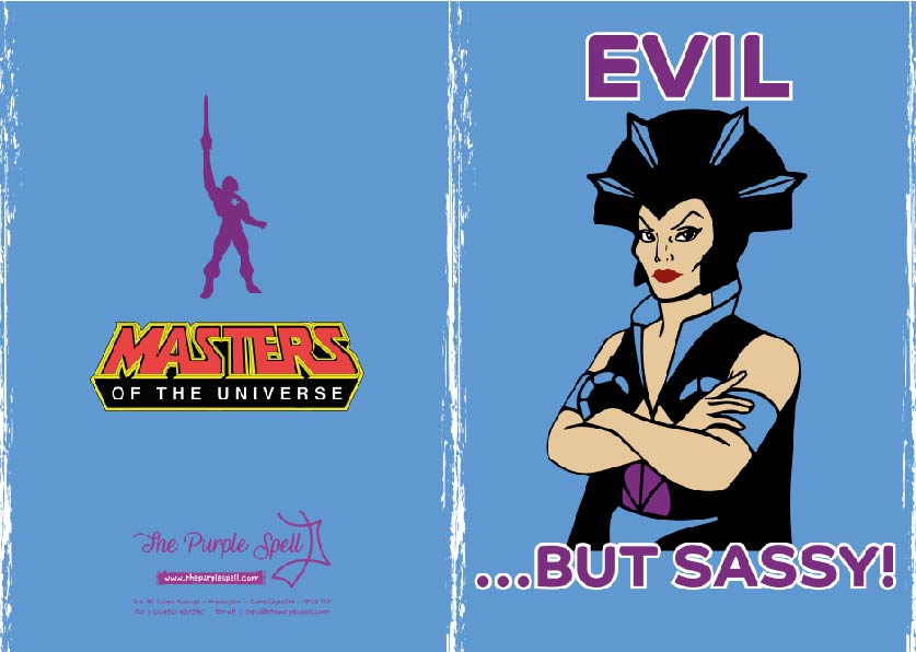 Evil Lyn Birthday Card | Evil but Sassy | Master of The Universe | Retro Card