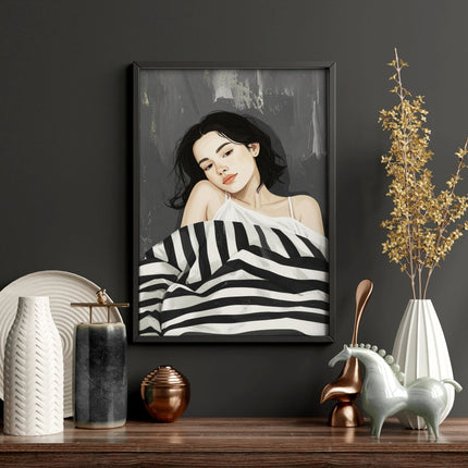 Extra Large Wall Art For Living Room | Set of 3 Boho Women Wall art Prints
