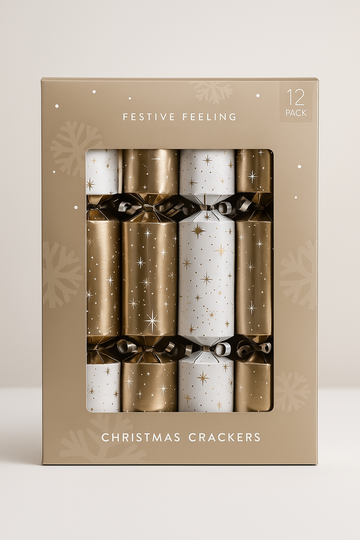 Festive Feeling Christmas Crackers – 12 Pack