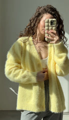 Loose V-neck Mink-like Top Soft And Thickened