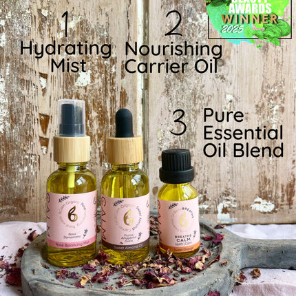 Personalised Face Care Set 30ml – Choose Your Carrier Oil, Mist & Essential Oil Blend for Skincare & Glow