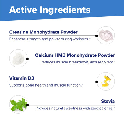 Superior Source Creatine HMB – Unflavored Creatine Monohydrate with HMB (5 g Creatine, 3 g HMB per Serving)
