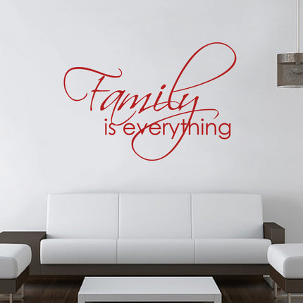 Family is Everything Wall Sticker Quote – Inspirational Home Decor