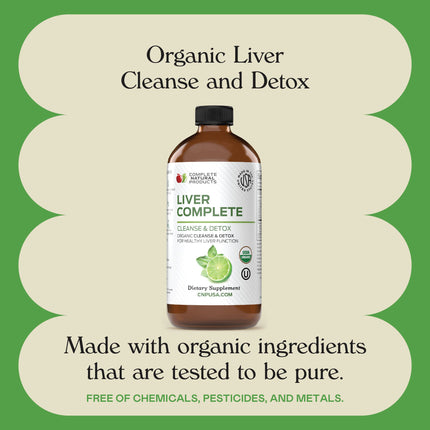 Complete Natural Products Liver Complete 12oz – Organic Liquid Liver Support & Detox