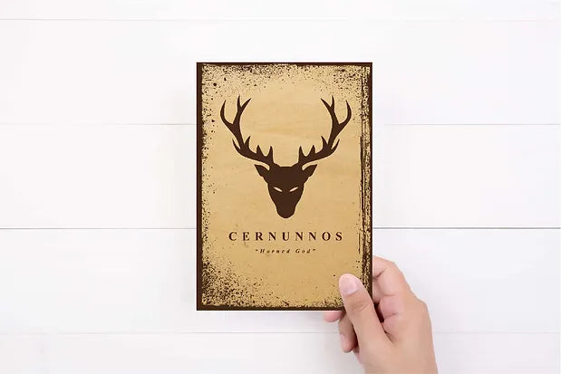 Cernunnos Symbol Greeting Card | Horned God | Pagan Birthday Card