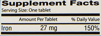 Fergon Iron Supplement – Iron Tablets, 100 Count (Pack of 3)