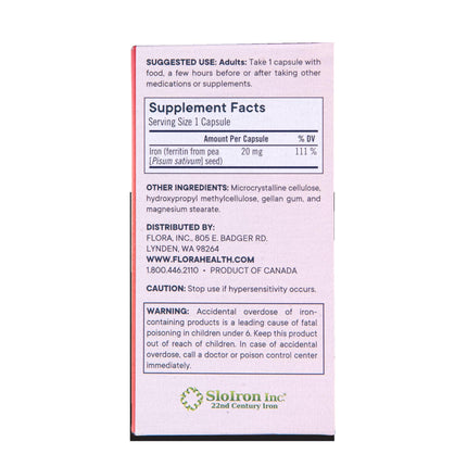 Flora Ferritin+ Delayed-Release Iron – Plant-Based, Vegan, Gluten-Free
