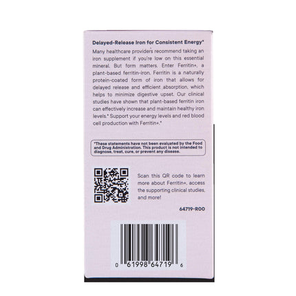 Flora Ferritin+ Delayed-Release Iron – Plant-Based, Vegan, Gluten-Free
