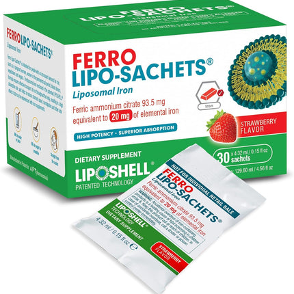 Ferro Lipo-Sachets Liposomal Iron Gel Packets | Liquid Iron Supplement
