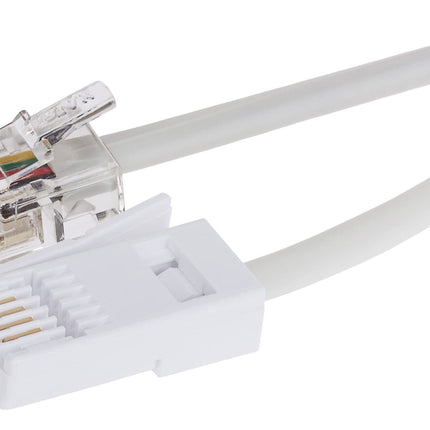 Maplin RJ11 to BT Plug BT- 431A Telephone Modem Cable - White, 3m