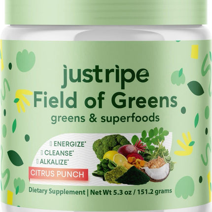 Field of Greens Superfood Powder – Organic Spirulina, Chlorella & Beet Root, Probiotic, 28 Scoops