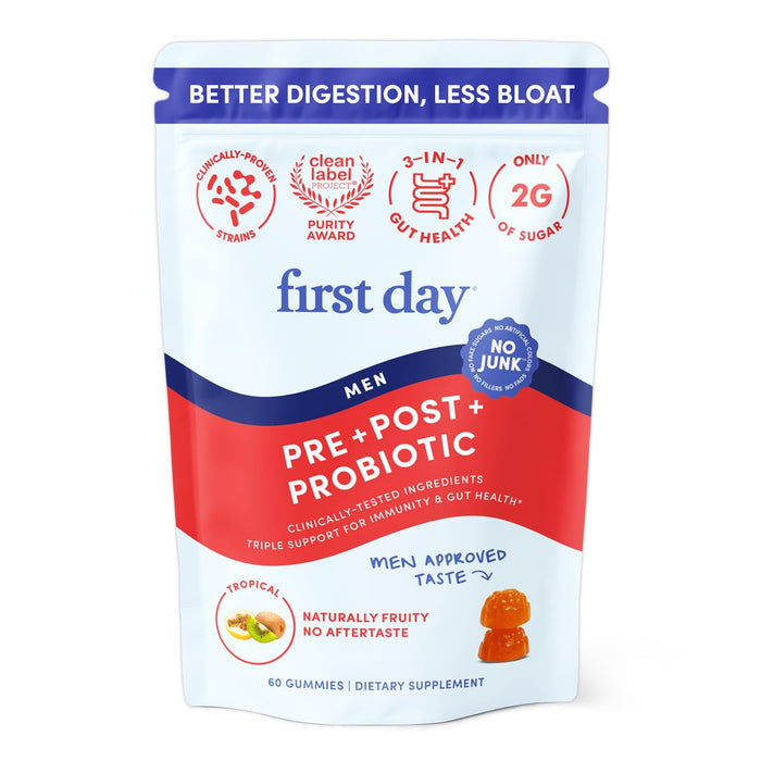 First Day 3-in-1 Probiotics for Men – Digestive, Immune & Dental Health (30-Day)