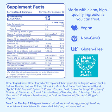 FIRST DAY Multivitamin for Men with Organic Fruit & Veggie Blend | 13 Key Nutrients