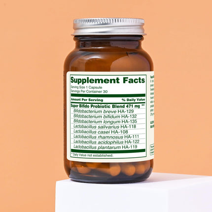 Flora Super Bifido Plus 102 Billion CFU | Raw Probiotics for Digestive Balance - 30 Veg Capsules