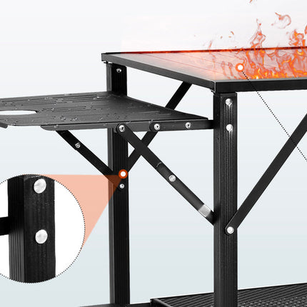 VEVOR Camping Kitchen Table One-piece Folding Portable Cook Station Aluminum Camping Folding Table for Outdoor Picnics BBQ