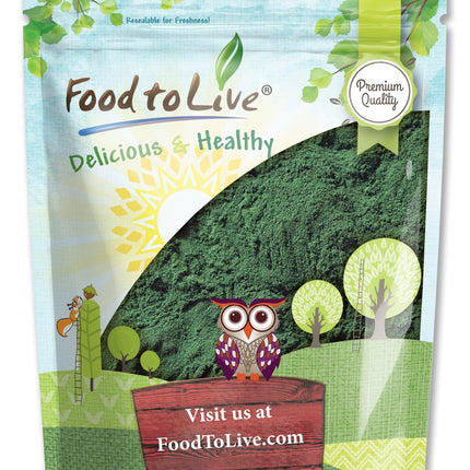 Food to Live Chlorella Powder 1 lb - Kosher, Raw Green Algae, Vegan Superfood
