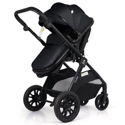 For Your Little One Cruise 3 In 1 Travel System With i-Size Car Seat - Eclipse Black (Free Cupholder / Seat Liner Included!)