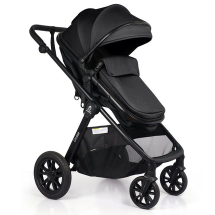 For Your Little One Cruise 3 In 1 Travel System With i-Size Car Seat - Eclipse Black (Free Cupholder / Seat Liner Included!)