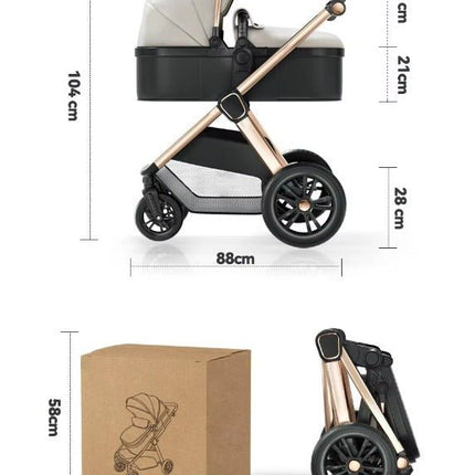 For Your Little One Cruise 3 In 1 Travel System With i-Size Car Seat - Blush Rose (Free Cupholder And Seat Liner Included!)