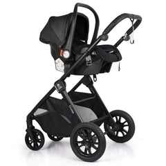 For Your Little One Cruise 3 In 1 Travel System With i-Size Car Seat - Eclipse Black (Free Cupholder / Seat Liner Included!)