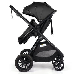 For Your Little One Cruise 3 In 1 Travel System With i-Size Car Seat - Eclipse Black (Free Cupholder / Seat Liner Included!)