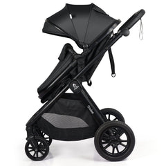 For Your Little One Cruise 3 In 1 Travel System With i-Size Car Seat - Eclipse Black (Free Cupholder / Seat Liner Included!)