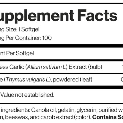 Forever Garlic-Thyme Odorless Softgels – Cardiovascular & Immune Support (Pack of 2)