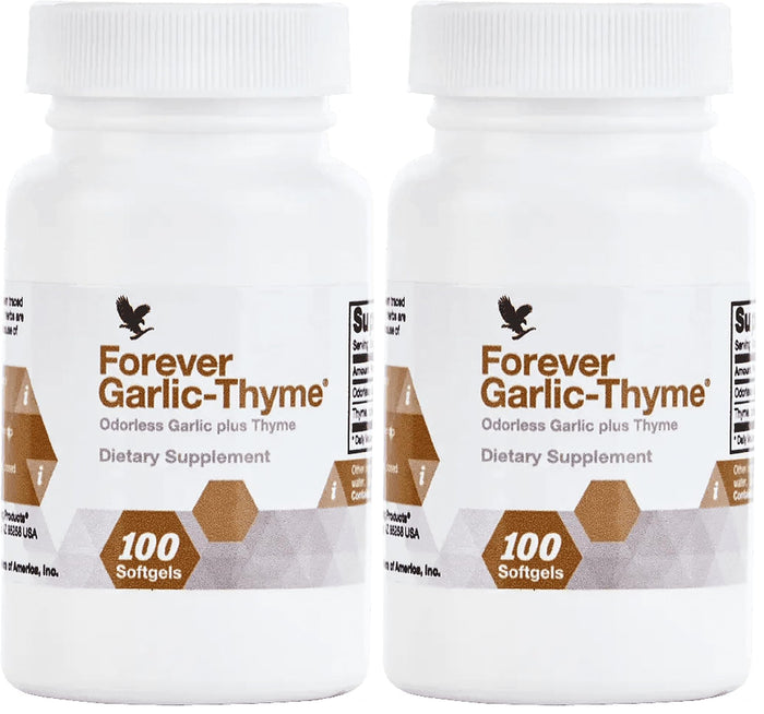Forever Garlic-Thyme Odorless Softgels – Cardiovascular & Immune Support (Pack of 2)