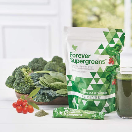 Forever Supergreens by Forever Living - 30 Packets | 20+ Greens & Superfoods