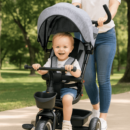 Foryourlittleone 6 in 1 Trike V3 - Grey (9 months - 5 years)