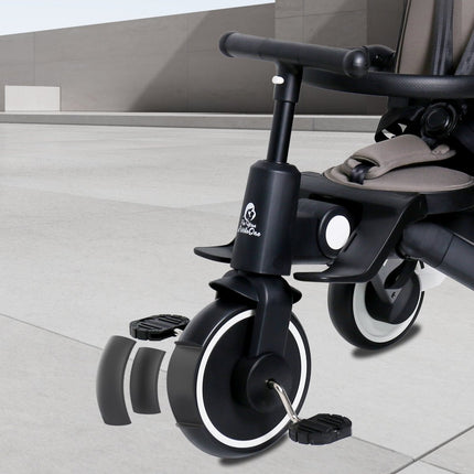 Foryourlittleone Xplor 6 in 1 Foldable Trike - Jet Black (10m-5y)