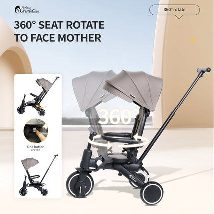 Foryourlittleone Xplor 6 in 1 Foldable Trike - Pastel Pink (10m-4y)