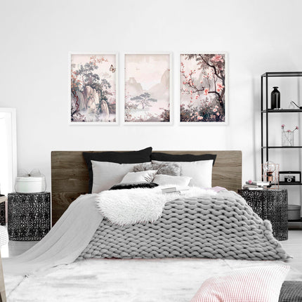 Framed Artworks | Set of 3 Chinoiserie Wall art Prints