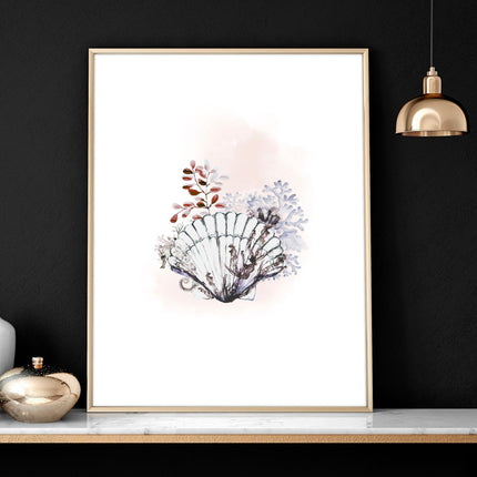 Coastal Prints Set of 3 | Framed Seashell Wall Art